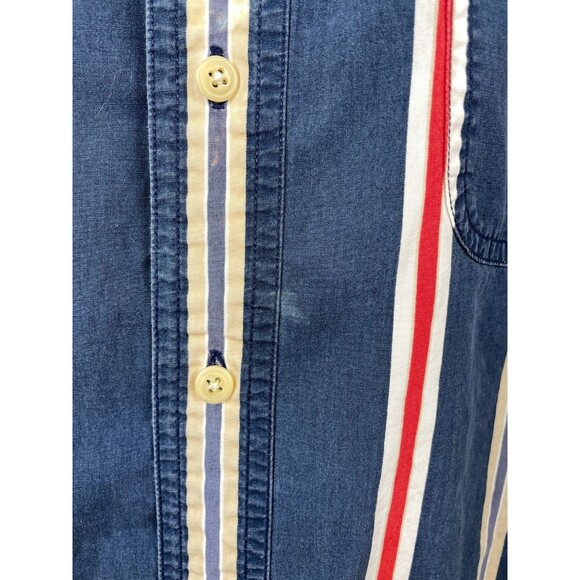 Vintage Chaps Ralph Lauren Men's Size XL Striped Short Sleeve Button Down *READ - Picture 7 of 11
